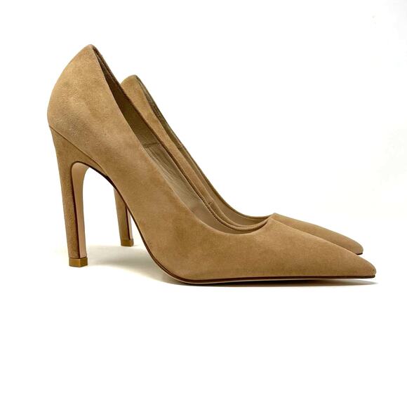 Good American Icon Pump Suede Nude Heels Size 6 NIB GA001S-E - Picture 7 of 8